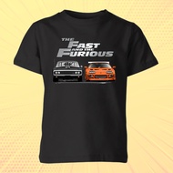 Fast and Furious Car Design Boys Kids Baju Budak T-Shirt Cotton Short Sleeve เสื้อยืดเด็กพิมพ์ลาย