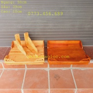 50cm Horizontal Oval Wood Wall Altar 2 Colors: Light Yellow And Red - With bag Wooden eke [Sample 2]