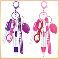 6-in-1 Multifunction Nurse Ballpoint Pen Set Flashlight Foldable Scissors Ballpoint Pen Keychain Nur