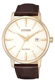 【現貨】CITIZEN星辰光動能不銹鋼男腕錶 BM7463-12A Eco-Drive Gold Dial Brown Leather Men's Watch