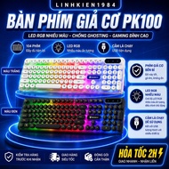 YINDIAO PK100/BK8000 mechanical gaming computer keyboard with waterproof RGB Led wire for gaming and