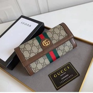 [With box + invoice + dustproof bag] 100% genuine Gucci wallet genuine Women s physical photography long wallet