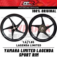 100% ORIGINAL YAMAHA LAGENDA LIMITED 5BATANG SPORT RIM 1.6/1.85 SRL110 HITAM KILAT HLY LAGENDA 110