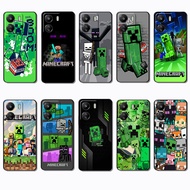 for 3c Xiaomi Redmi 9C NFC 9T 10 10A 10C 12C 13C 13 NS42 Minecraft game Fashionable soft black phone