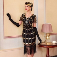 1920S Dresses For Women, Fringed Sequin Dresses,Roaring 20s Costumes For Harlem Nights