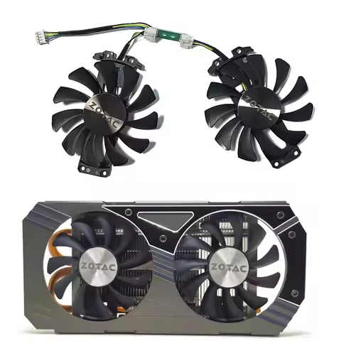 2PCS 75mm 4pin DC 12V 0.38A GA81S2U GTX950 GPU Cooler for Zotac GTX 950 960 GTX 1060 ddr5 graphics c