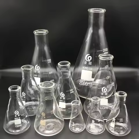 Thicken Glass Erlenmeyer Flask Laboratory Conical Flask Borosilicate 3.3 High Temperature Resistance