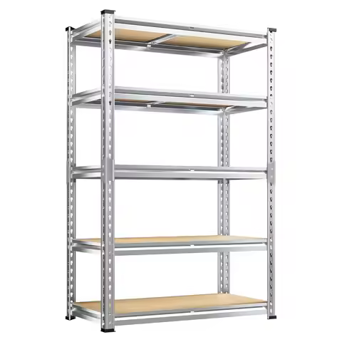 Garage Shelving, 5 Tier Storage Shelves Load 2400LBS, Adjustable Garage Shelves Heavy Duty, Metal Sh