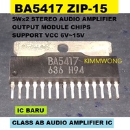 (1981) BA5417 BA5417 BA5417 5Wx2 AUDIO AMPLIFIER IC CLASS AB