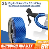 1 Pair Handle Bar Tape Road Bike Drop Bar Tape for Fixie with Bar Plugs Carbon Fiber Non-Slip Belt