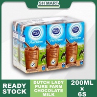 Dutch Lady Purefarm UHT Milk - Chocolate (200ml X 6)
