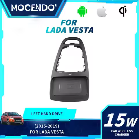 Car Wireless Charger Pad for Lada Vesta 2015-2019 Fast Charging Auto Accessory Compatible with Xiaom