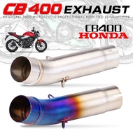 For HONDA CB400 Motorcycle Exhaust middle pipe Round Muffler CB400 Slip-On all years