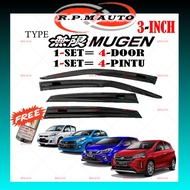 (4 Pintu) Air Press perodua Myvi Window Tingkap kereta Door Visor Mugen move small tingkap kereta Do