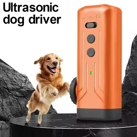 Large-Power Ultrasonic Anti-Bark Dog Repeller with Training & Flashlight Modes 23ft Range No More Ba