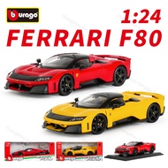 Bburago 1:24 Ferrari  F80 Sports Car Static Die Cast Vehicles Collectible Model Car Toys