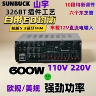 Shanyu Bluetooth Home Power Amplifier 12V Square Car Outdoor Singing High Power EQ Audio Amplifier 3