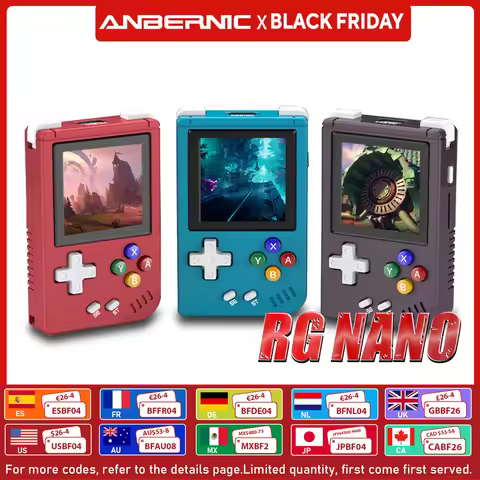 ANBERNIC RG NANO Pocket Mini Handheld Game Player Metal Shell 1.54" IPS Screen Game Console Linux 10