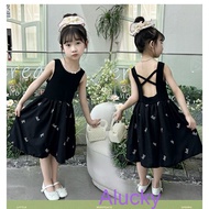 Kids Baby Girl Gaun Baju Budak Perempuan Summer Korean Dress Princess Dress Casual Wear 3-13 Years O