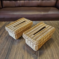 Rattan Tissue Holder - Brown Rattan Tissue Box, Rattan Woven Tissue Box, Rattan Woven Tissue Holder,
