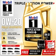 Original MOBIL 1 TRIPLE ACTION POWER+ 0W-20 4L Full Synthetic Engine Oil Car Lubricant Engine Protec