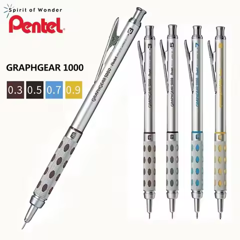 Japan Pentel Mechanical Pencil GraphGear 1000 Metal Bar Premium Automatic Pencils Drawing Drafting S