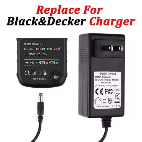 Charger For Black&Decker 12V 14.4V 18V 20V Serise Li-ion Rechargeable Battery Replacement LBXR20 LB2