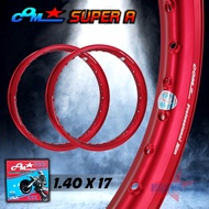ล้อ COM SUPER A 1.40 X 17 จำนวน 2 วง วงล้อคอม ทรง A60 ล้อขอบ17 ขนาด 1.40 ขอบ 17 ของแท้ การันตีของแท้