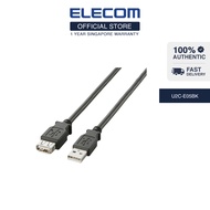 ELECOM U2C-E USB 2.0 EXTENSION CABLE/5.0M/STANDARD/A(F)-A(M)/BLACK