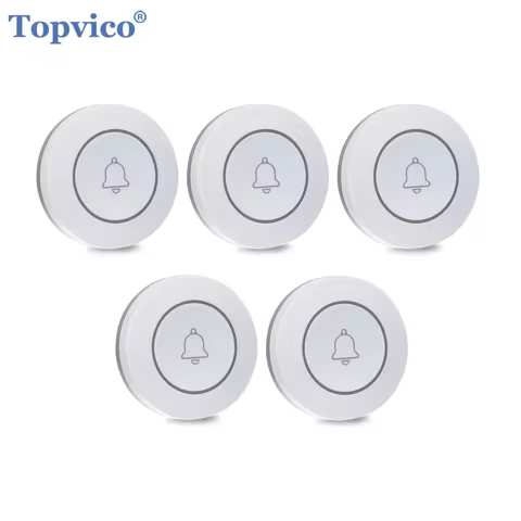 Topvico1/2/3/5pcs 433mhz SOS Panic Button Emergency Call Wireless Alarm For Elderly Seniors One Clic