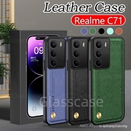 2025 Realme C71 Case For Realme C71 C75 X C75X C 71 C 75 C 75X RealmeC71 Matte Plain Leather Phone C