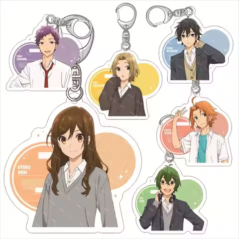 Anime Horimiya Keychain Acrylic Characters Keychain Keyring Cartoon Figures Pendant Jewelry Cosplay 
