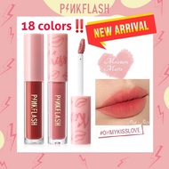 [RAYA SALE] READY STOCK 𝐏𝐈𝐍𝐊𝐅𝐋𝐀𝐒𝐇 18 MALAYSIA Lipmatte OhMyKiss Moisturising Long Lasting Liquid High matte SABELLA