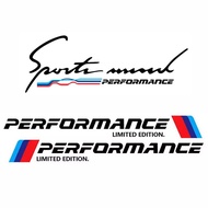 [HCM]Combo 2 tem dán cửa + tem sport mind xe ô tô Performance 01 (trắng)