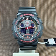 Casio G-Shock GA-100BNR-1A Ignite Red Black Style Analog Digital Quartz Men's Watch