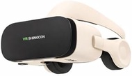 VR SHINECON 3D VR Headset for Phone with Bluetooth Headphones, 120° Wide View VR Goggles, Adjustable