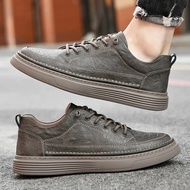 Genuine Leather elastic Oxford shoes comfortable outdoor sneakers men shoes handmade leather shoes casual shoe walking shoes men