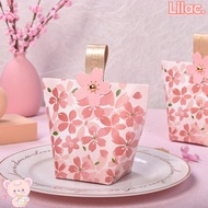 LILAC Wedding Candy Box, Gift Paper Paper Box, High Quality Small Pink Candy Bag