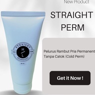 50 Ml Pelurus Rambut Pria Permanen Tanpa Catok | Straight Hair Perm !!