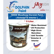 DOLPHIN [ 5 Liter ] 7800 Woodtone Varnish Paint Interior & Exterior / Varnish  Kayu (Only in West Ma