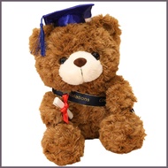 Graduation Plush Teddy Bear Toy Stuffed Graduation Bear with Black Cap Stuffed Animal Bear with Grad
