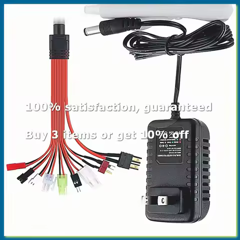 A82Z-9-In-1 RC Battery Charger for 4.8V 7.2V 8.4V 9.6V NiMH/NiCD, RC Car Charger for 2.4V-12V NiMH/N