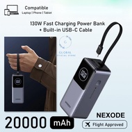 Global UGREEN Nexode Power Bank 20000mAh 130W with Built-in USB-C Cable Laptop Travel Charger PowerB