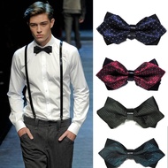 High Quality Black Wine Red Dots Bow Tie Men 12 cm *6 cm Wedding Party Bowtie Accessories