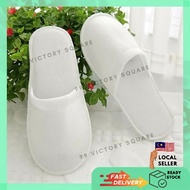 4mm 1 pair white towelling open closed toe hotel slippers spa shoes disposable slipper travel comfortable