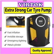 VIRTOK Wireless Auto Stop Tire Inflator 12V Portable Air Car Pump Compressor Tyre LED Light Pam Taya