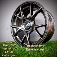 Eton forged New Rim 15x7 4x100 ET38 Gm TM Auto Tyre Service Johor Baru