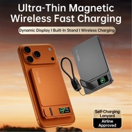 3C Certified 3 in 1 Power Bank 5000/10000mAh TFTScreen Built-in Cable with Kickstand Flight Approved