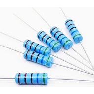 20PCS 5 Color Ring Resistor 5W Plug-In Metal Film Resistor 1% 4.7M 5.1M 5.6M ohm