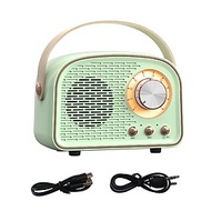 Nhựa có tay cầm thời trang cũ retro bluetooth tương thích 5.0 loa không dây máy nghe nhạc di động loa cổ điển mini loa cổ điển Color: Pink